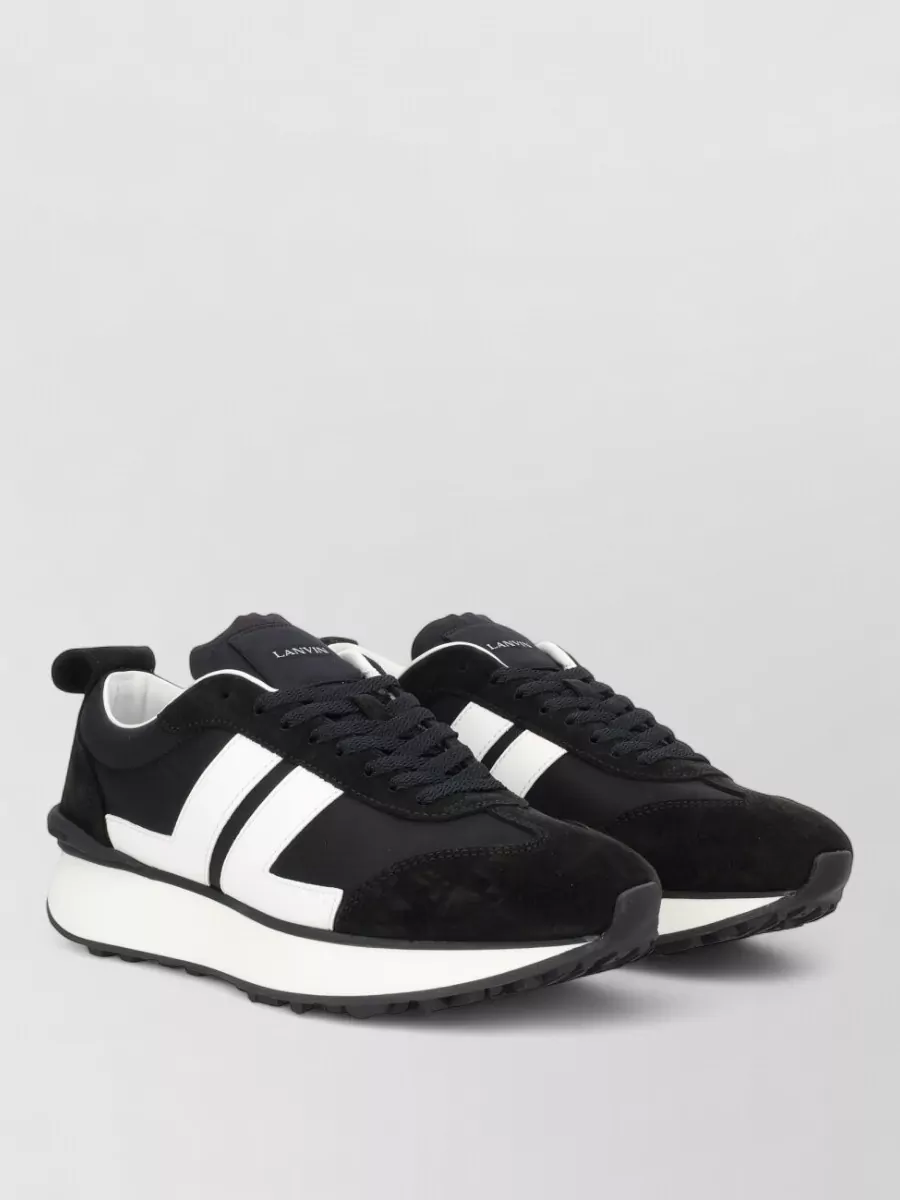 Lanvin Sneakers With Contrast Panels And Rubber Sole