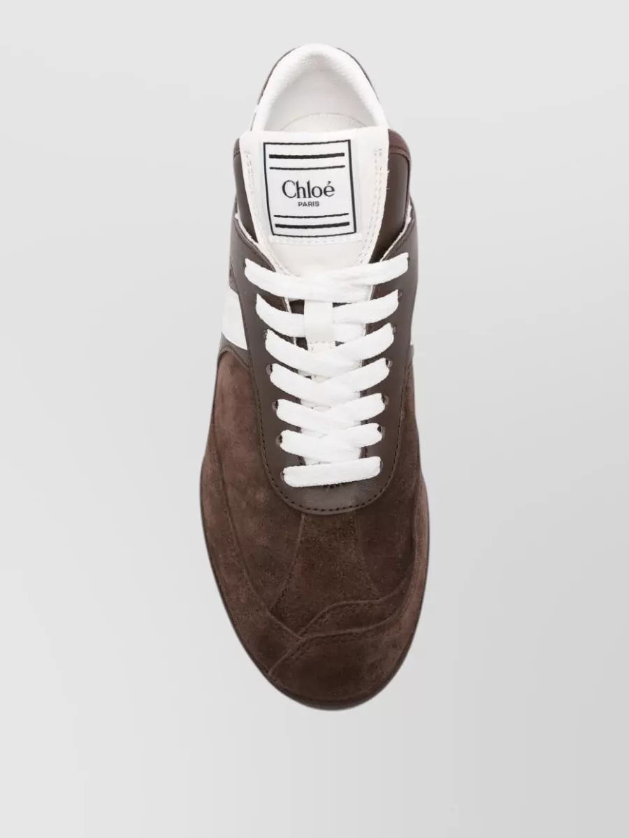 Chloé Panelled Lace-Up Sneakers