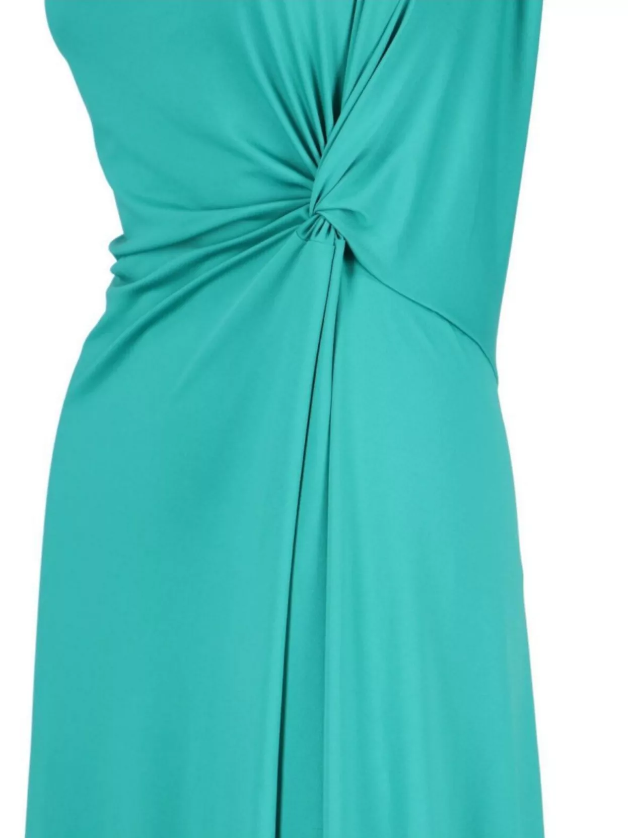 Victoria Beckham Womens Peacock Drape Front Assymmetric Stretch-jersey Maxi Dress In Cyan