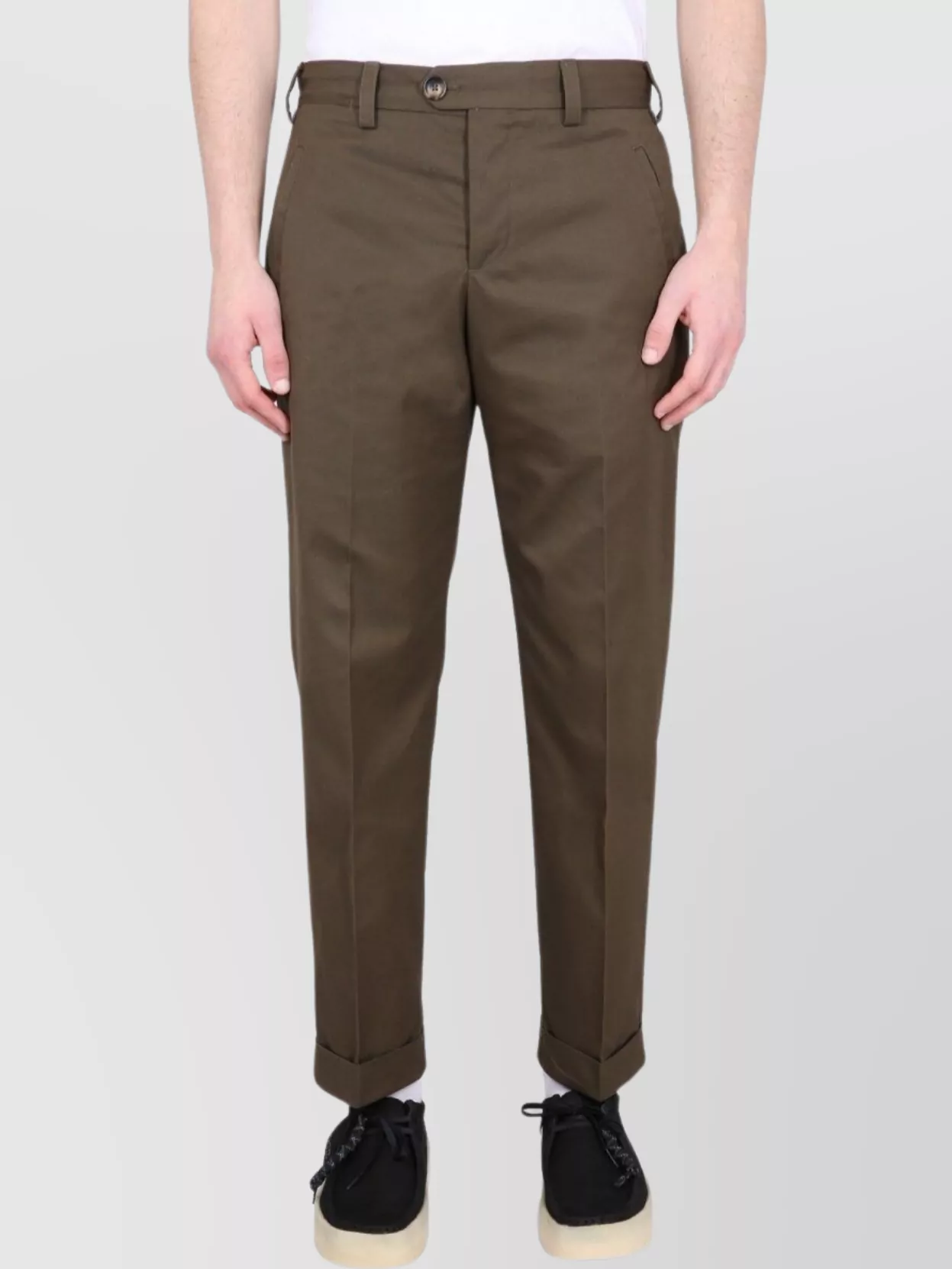 Pt Torino Pressed-crease Straight-leg Trousers