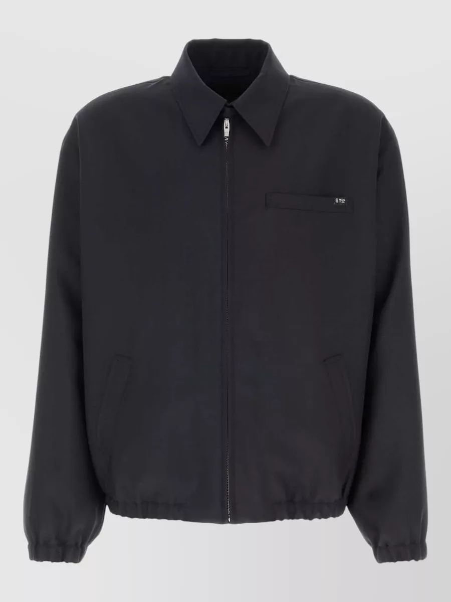 Prada mohair virgin wool single-breasted coat
