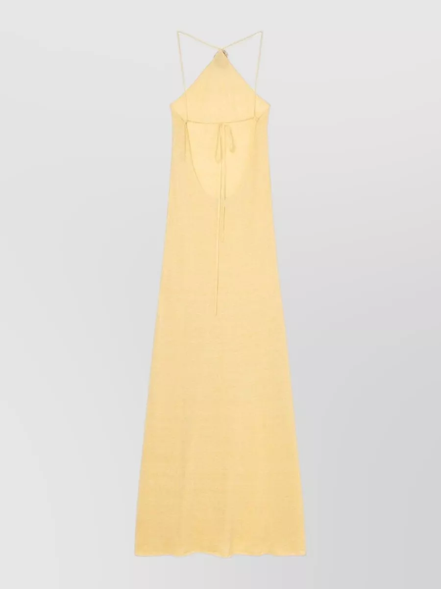 Alanui Linen Halterneck Maxi Dress