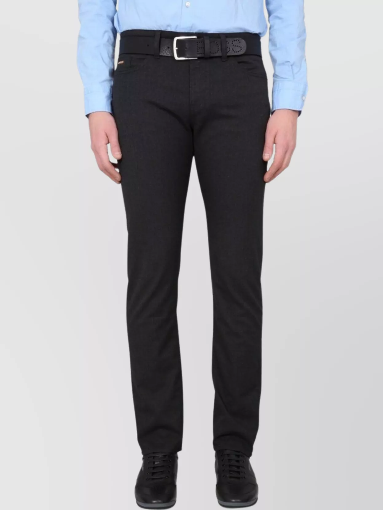 Boss Denim Trousers Featuring Logo And Pockets