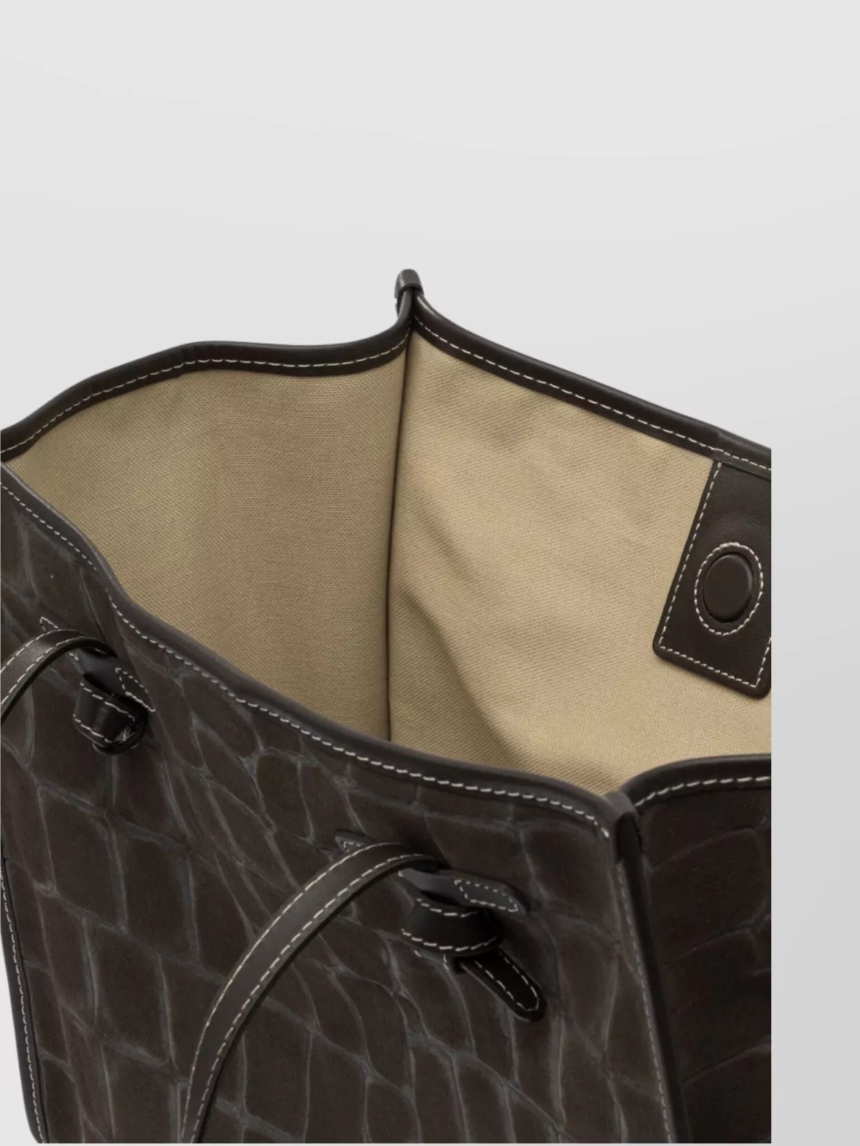Gianni Chiarini Stitching Crocodile Pattern Dual Handles