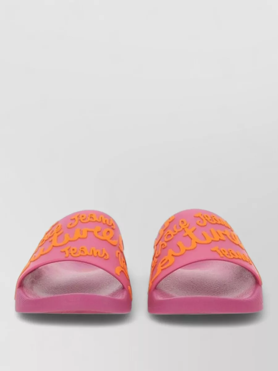 Versace Jeans Couture logo slide sandals