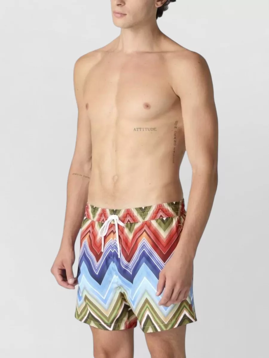 Missoni Printed Medium-Length Swim Shorts