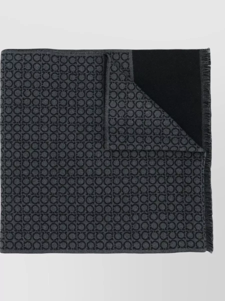 Ferragamo Wool Logo-Pattern Scarf