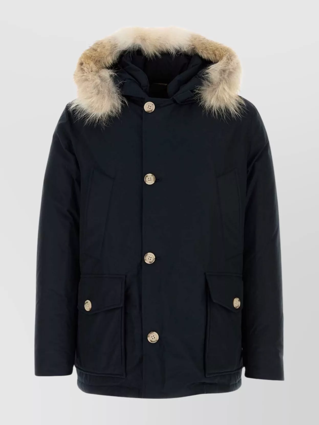 Woolrich - cotton blend arctic parka hooded design