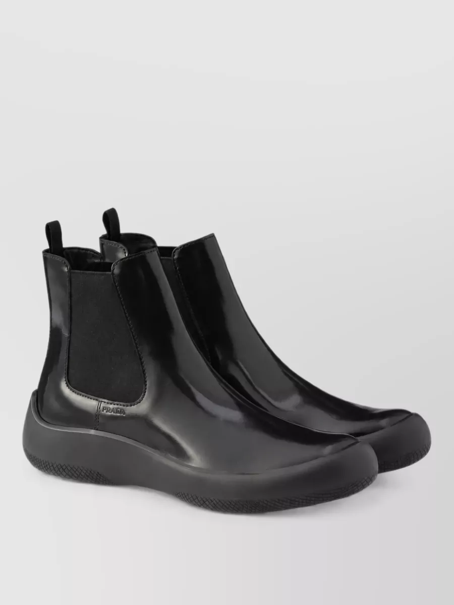 Prada leather chelsea boots