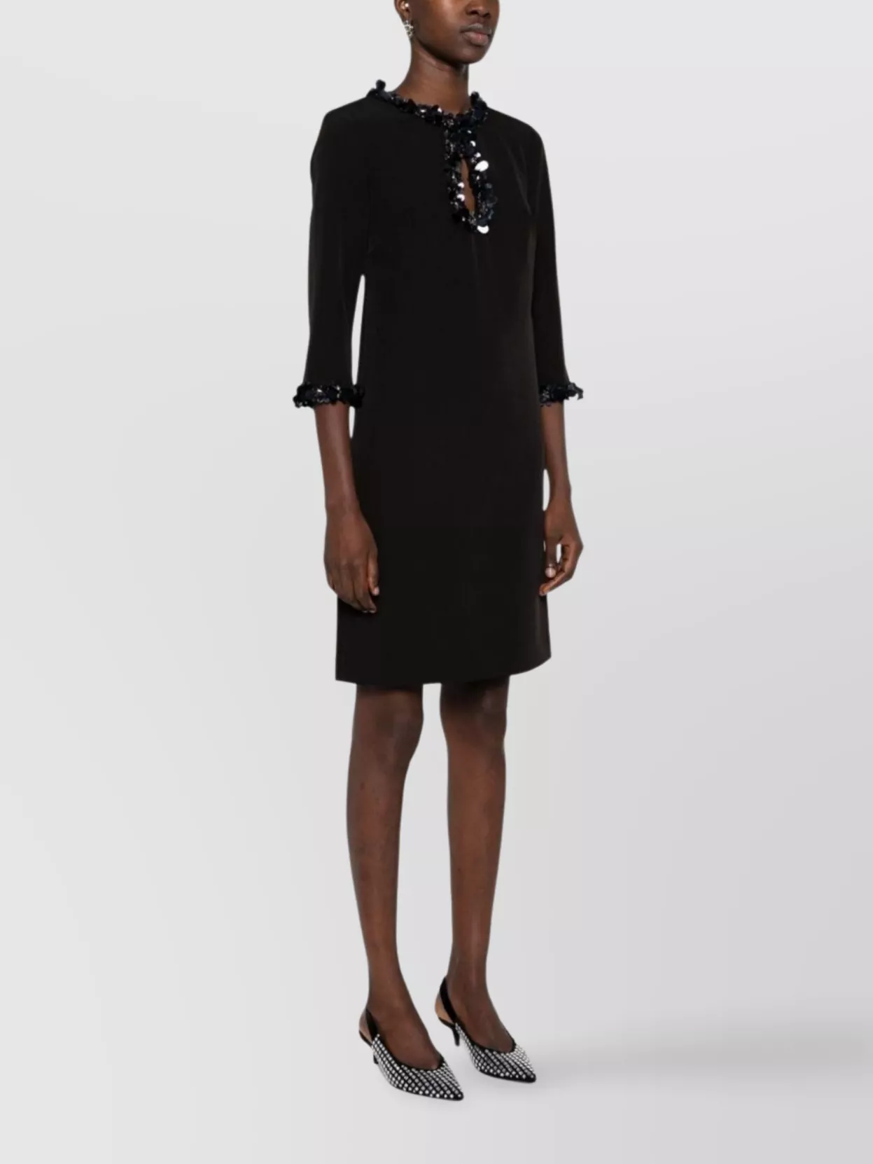 P.a.r.o.s.h Mini Dress Sequin-embellished Long Sleeves