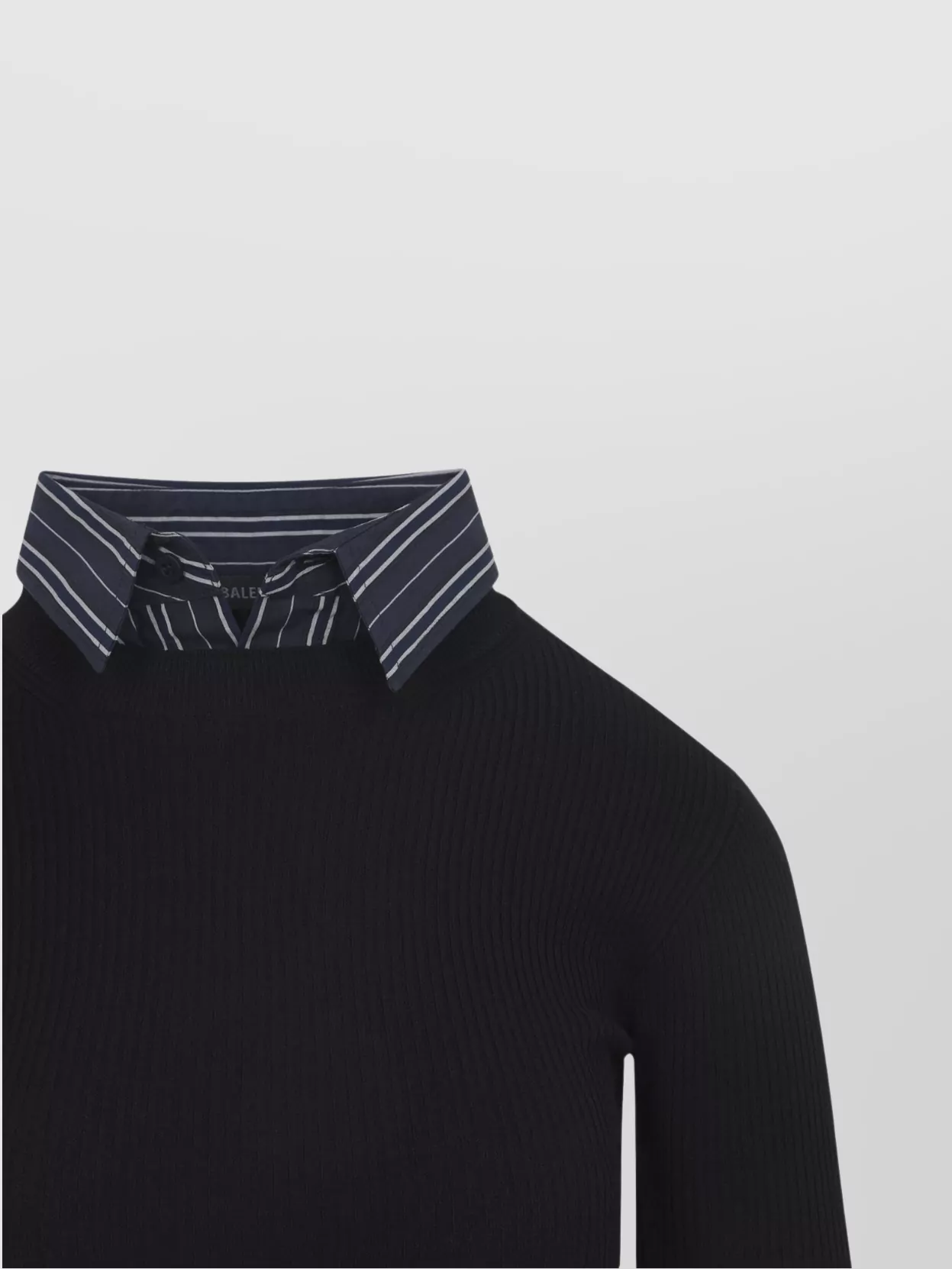 Balenciaga Layered Sweater Featuring Collared Neck