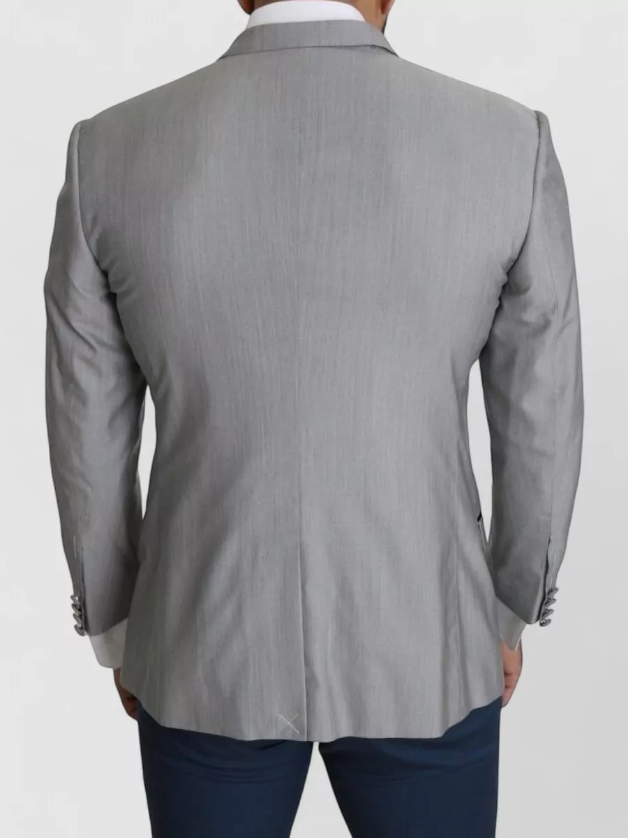 Dolce&Gabbana Virgin Wool Silk Single-Breasted Blazer