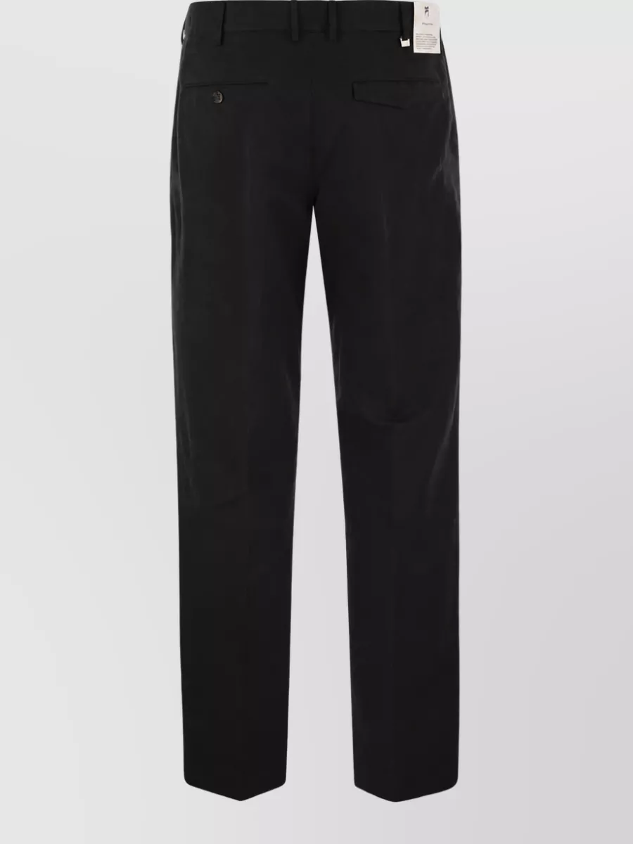 Pt Torino Cotton Linen Straight-Leg Trousers