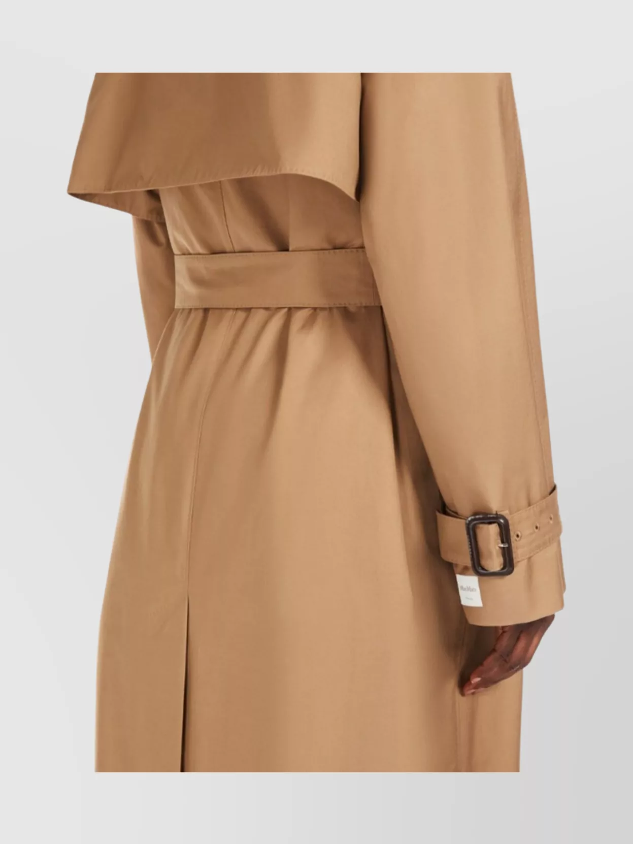 Max Mara Belted Double-breasted Trench Coat With Rain Cape