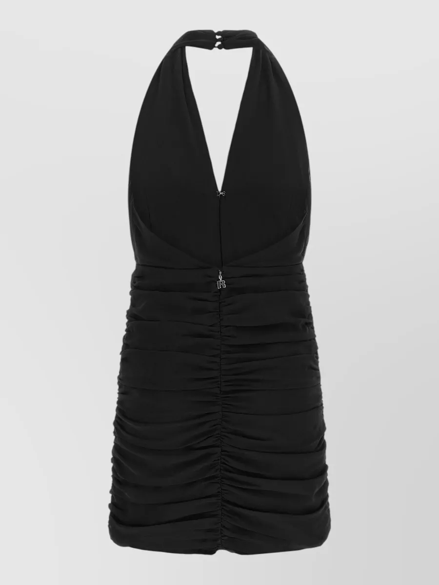 Rotate Birger Christensen technical jersey halterneck mini dress
