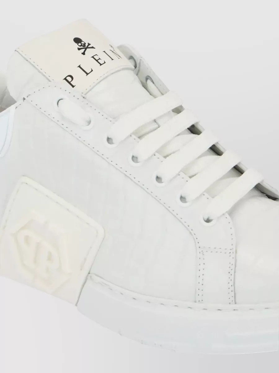 Philipp Plein Leather Low-Top Sneakers