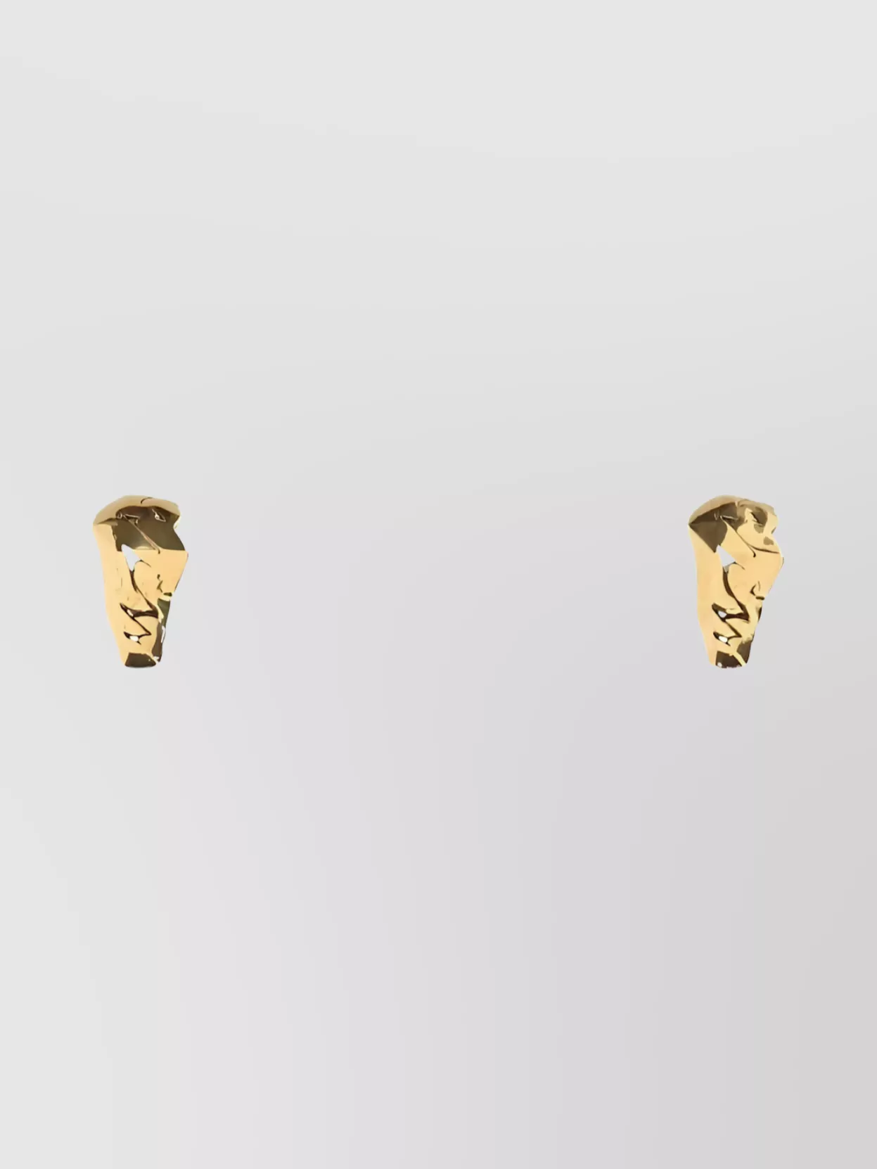 Alexander Mcqueen Abstract Gold Stud Earrings In Beige