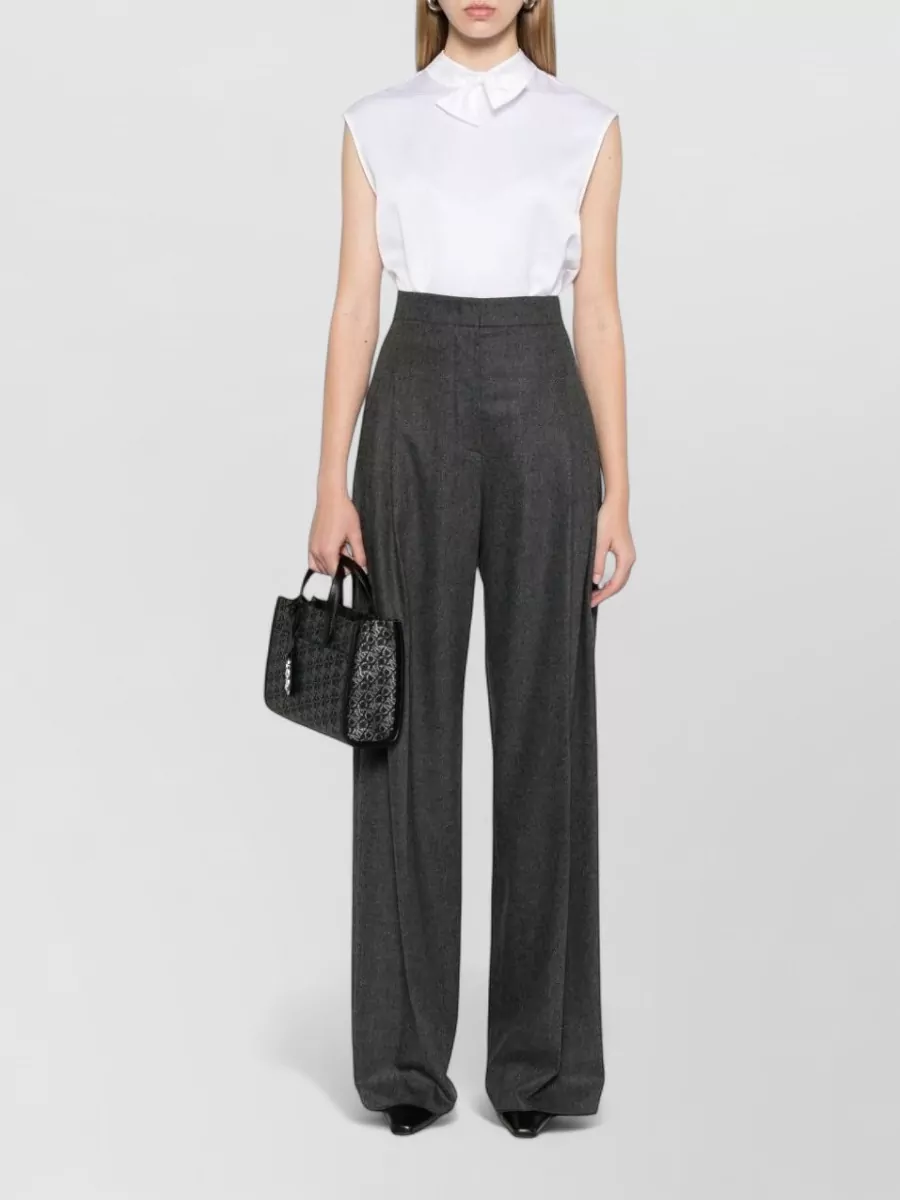 Emporio Armani Sleeveless Knot-Detail Satin Blouse