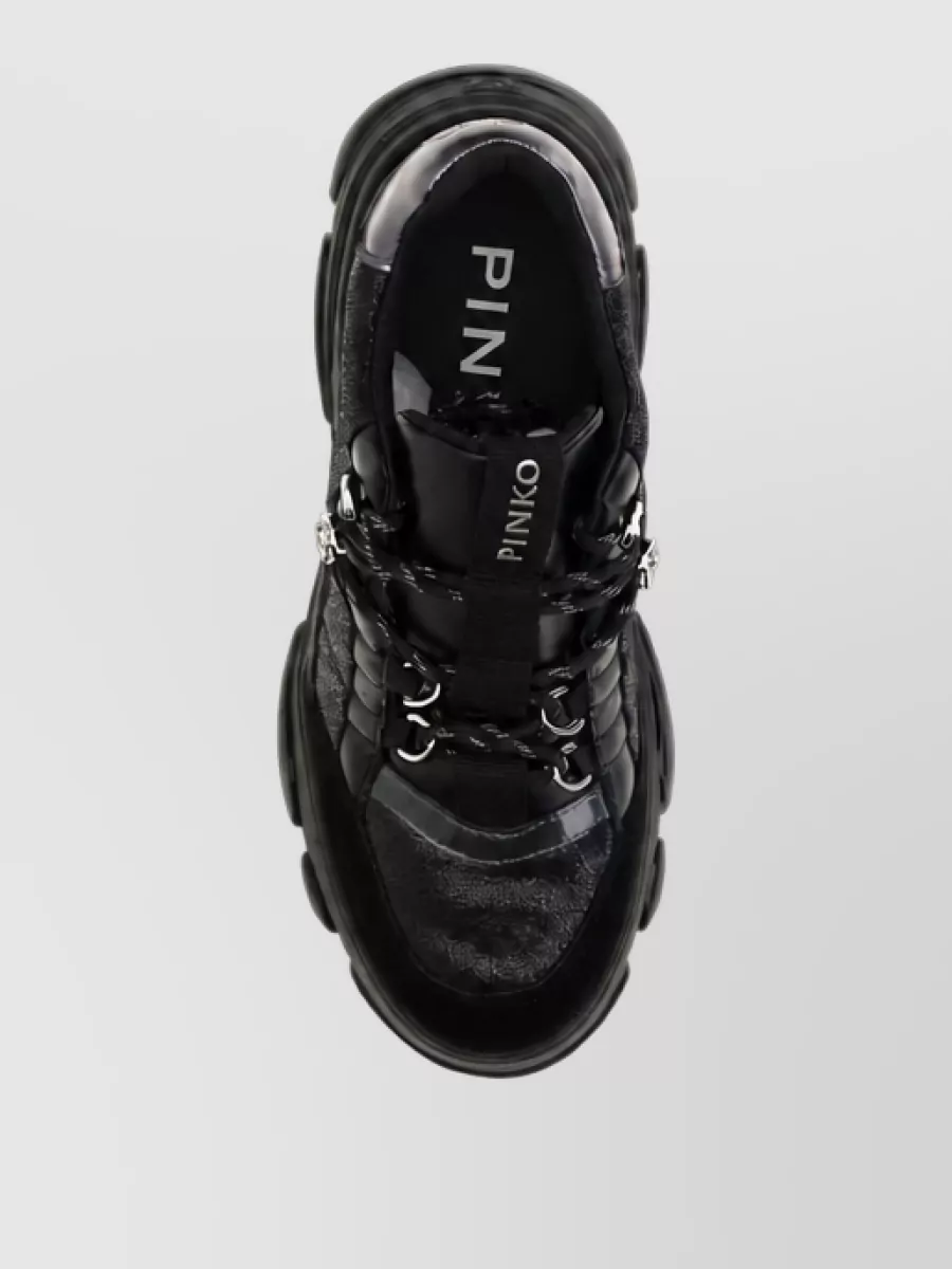 Pinko Leather Chunky Low-Top Sneakers