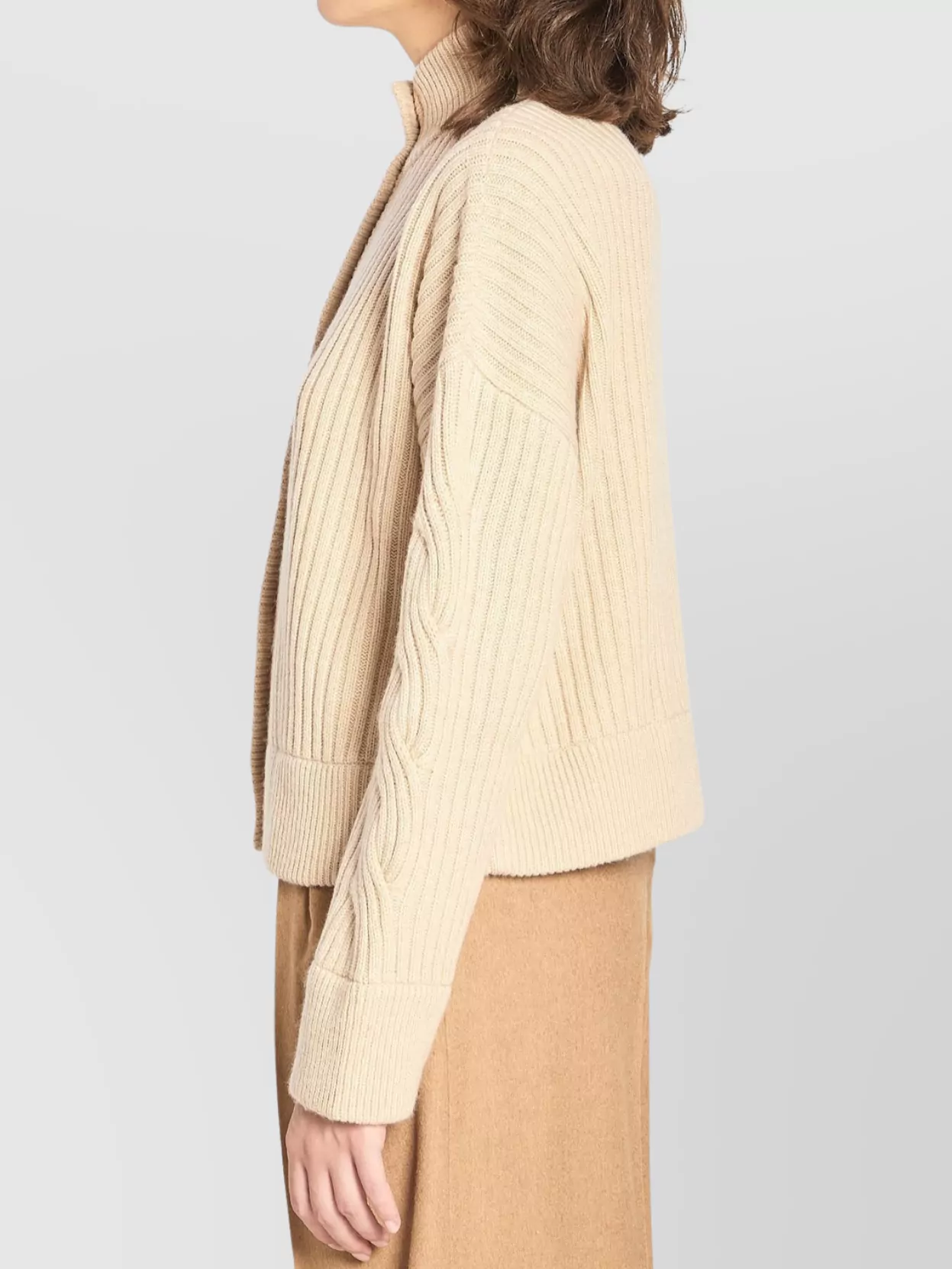 Max Mara Ribbed Wool And Cashmere Cardigan
