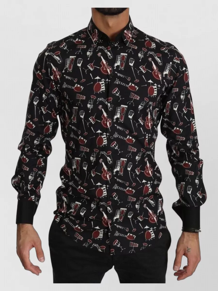Dolce&Gabbana silk slim-fit printed shirt