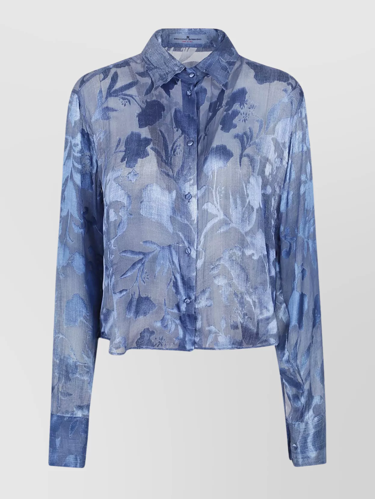 Ermanno Scervino Sheer Floral Devorè Shirt