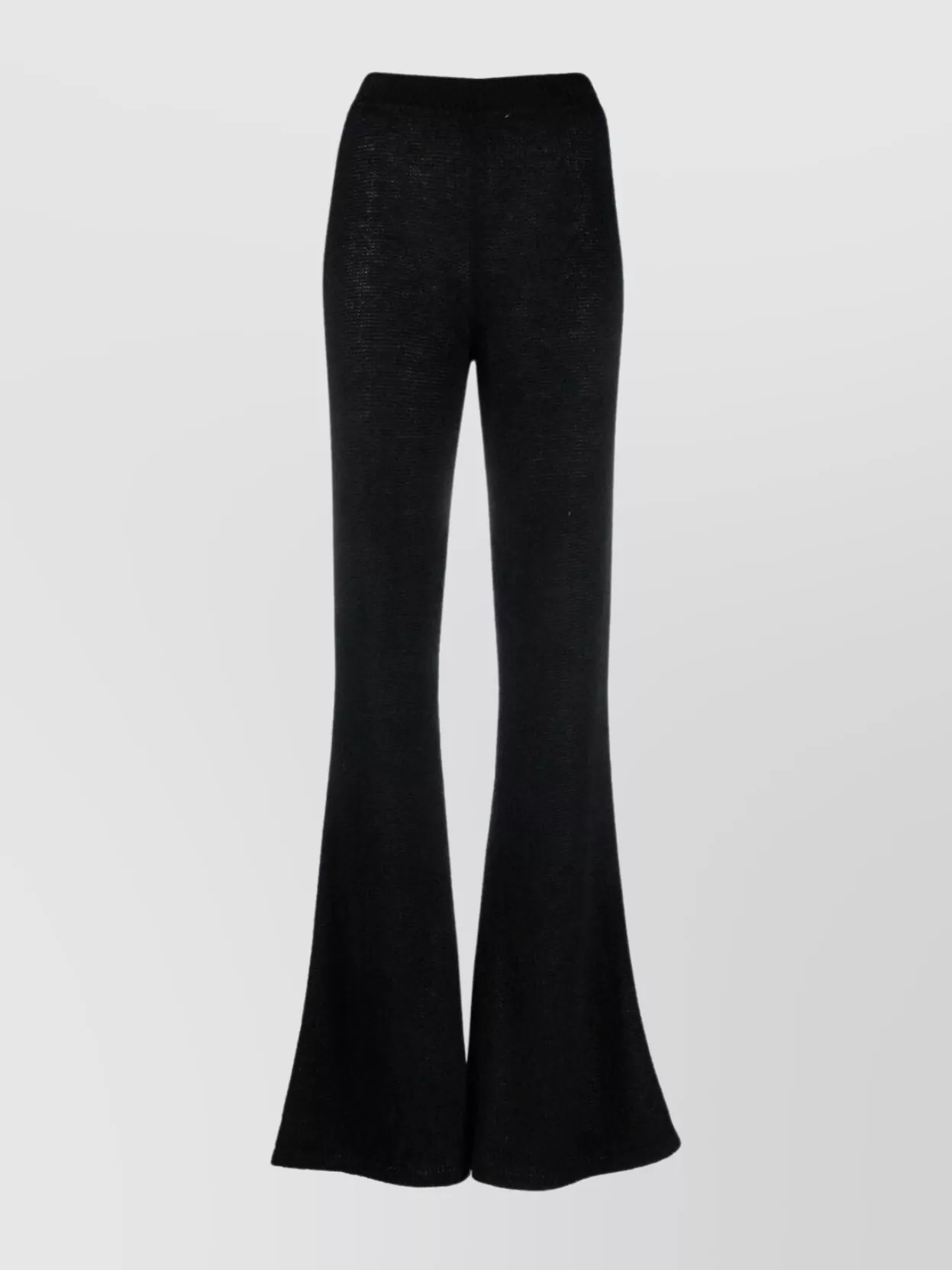 Shop Alberta Ferretti Flared Silhouette High-waisted Trousers In Black