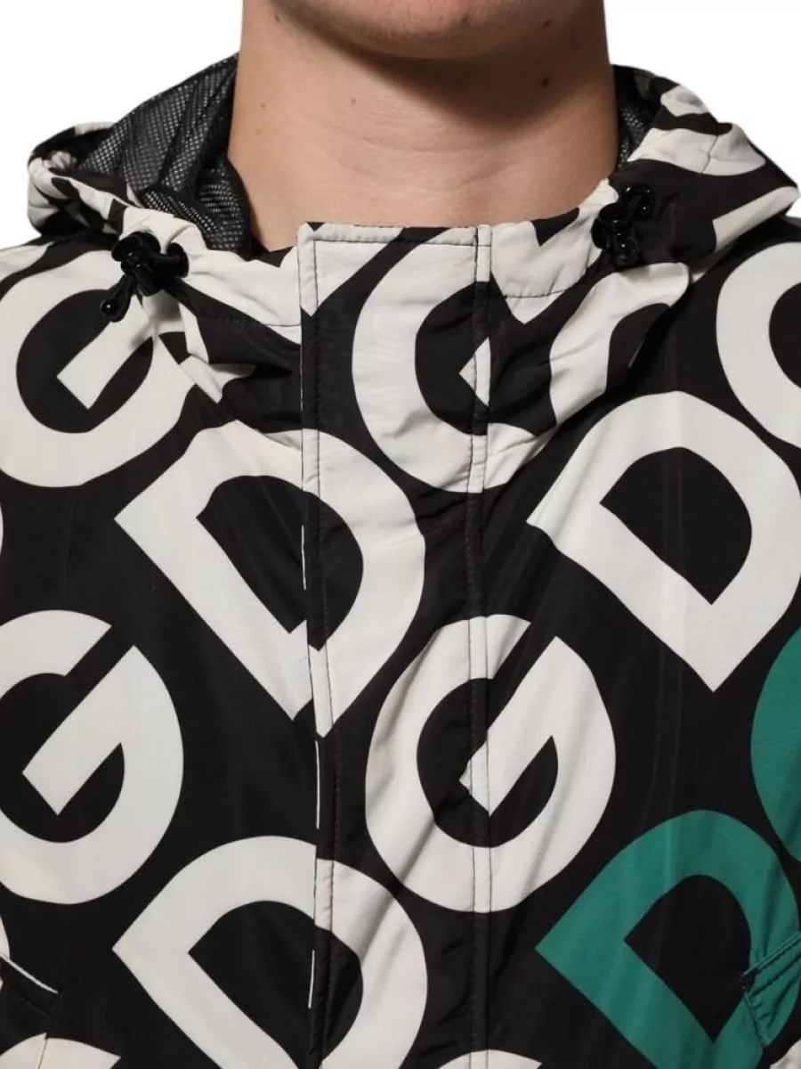 Dolce&Gabbana Logo-Print Hooded Raincoat