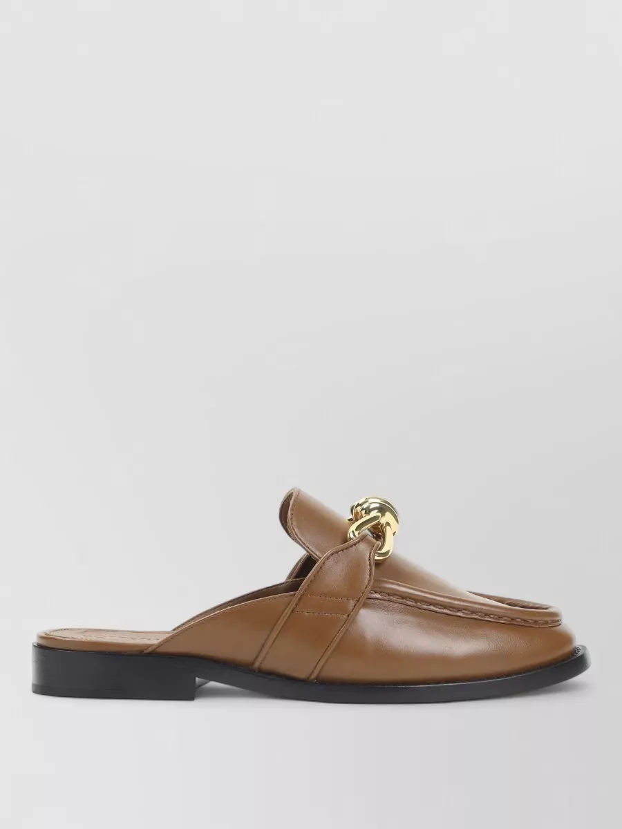 Bottega Veneta Leather Backless Loafers