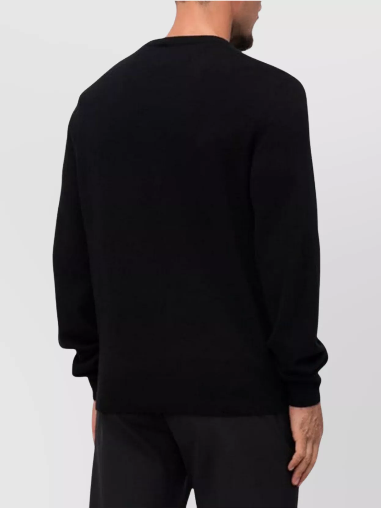 Dolce & Gabbana Cashmere Round-neck Sweater With Dg Embroidery In Black
