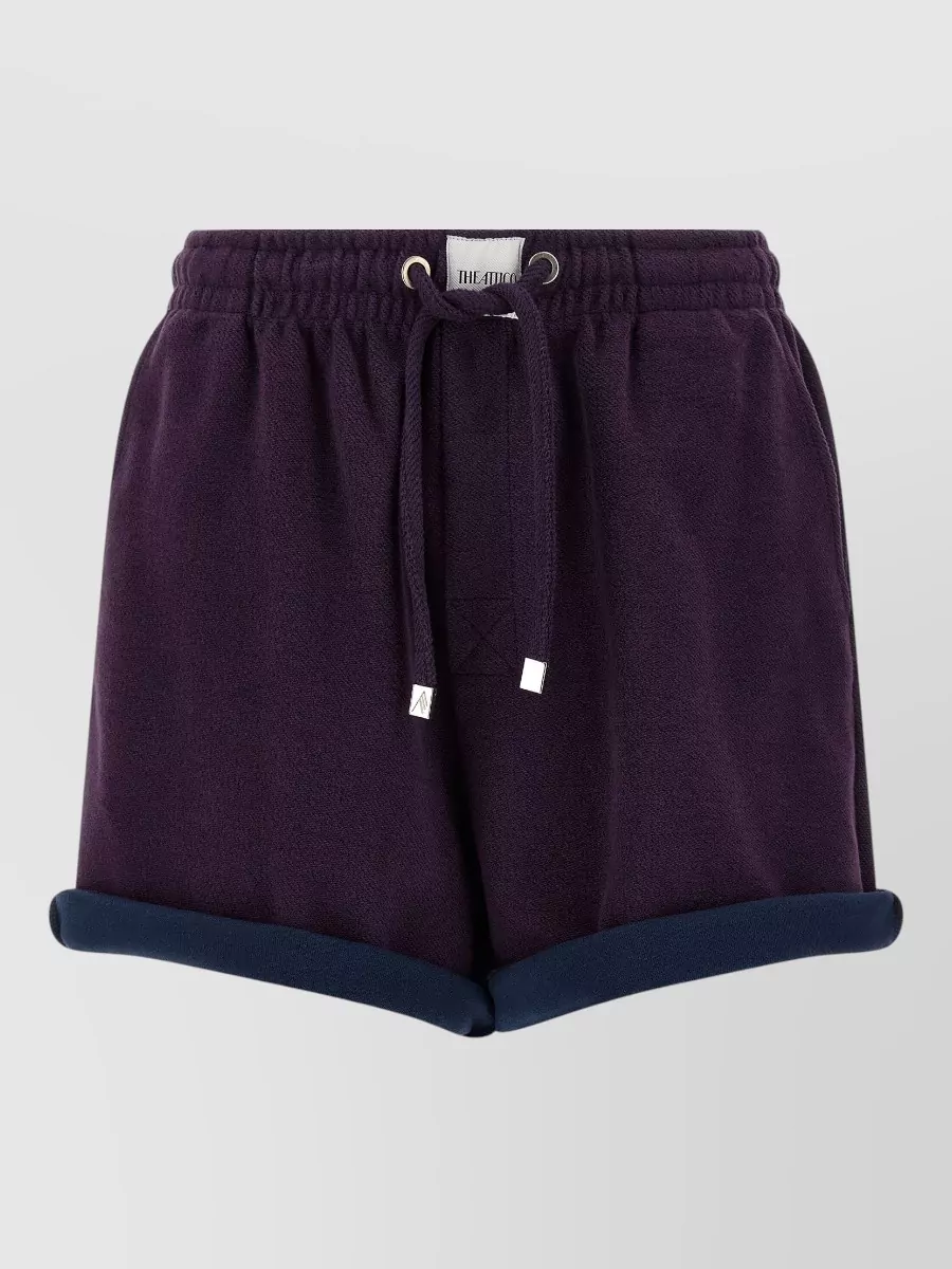 The Attico cotton knee-length shorts