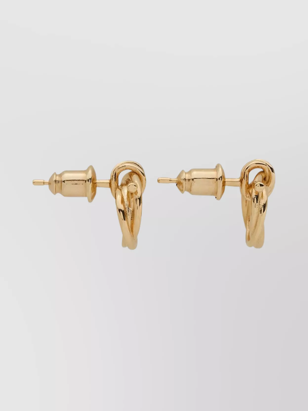 Ferragamo Circular Hoop Earrings Polished Finish