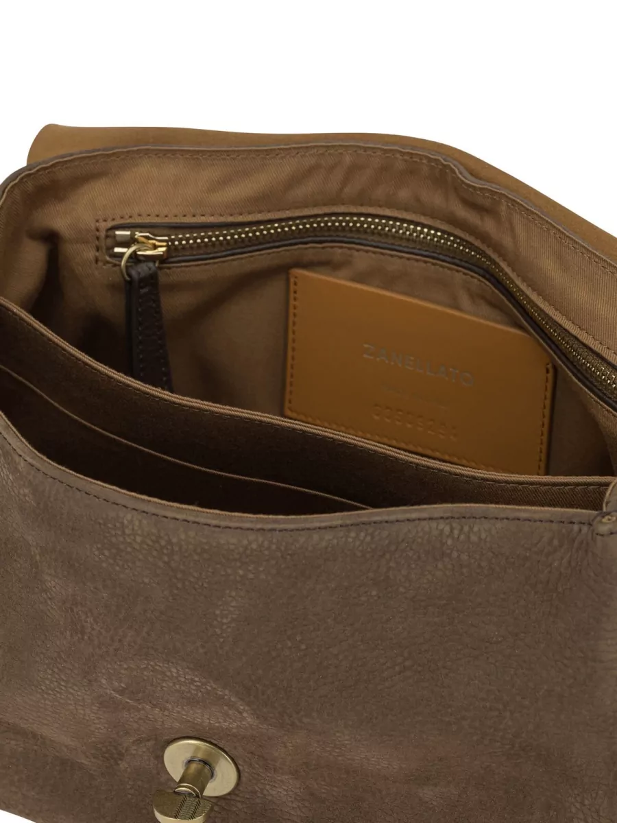 Zanellato Leather Studded Top Handle Shoulder Bag