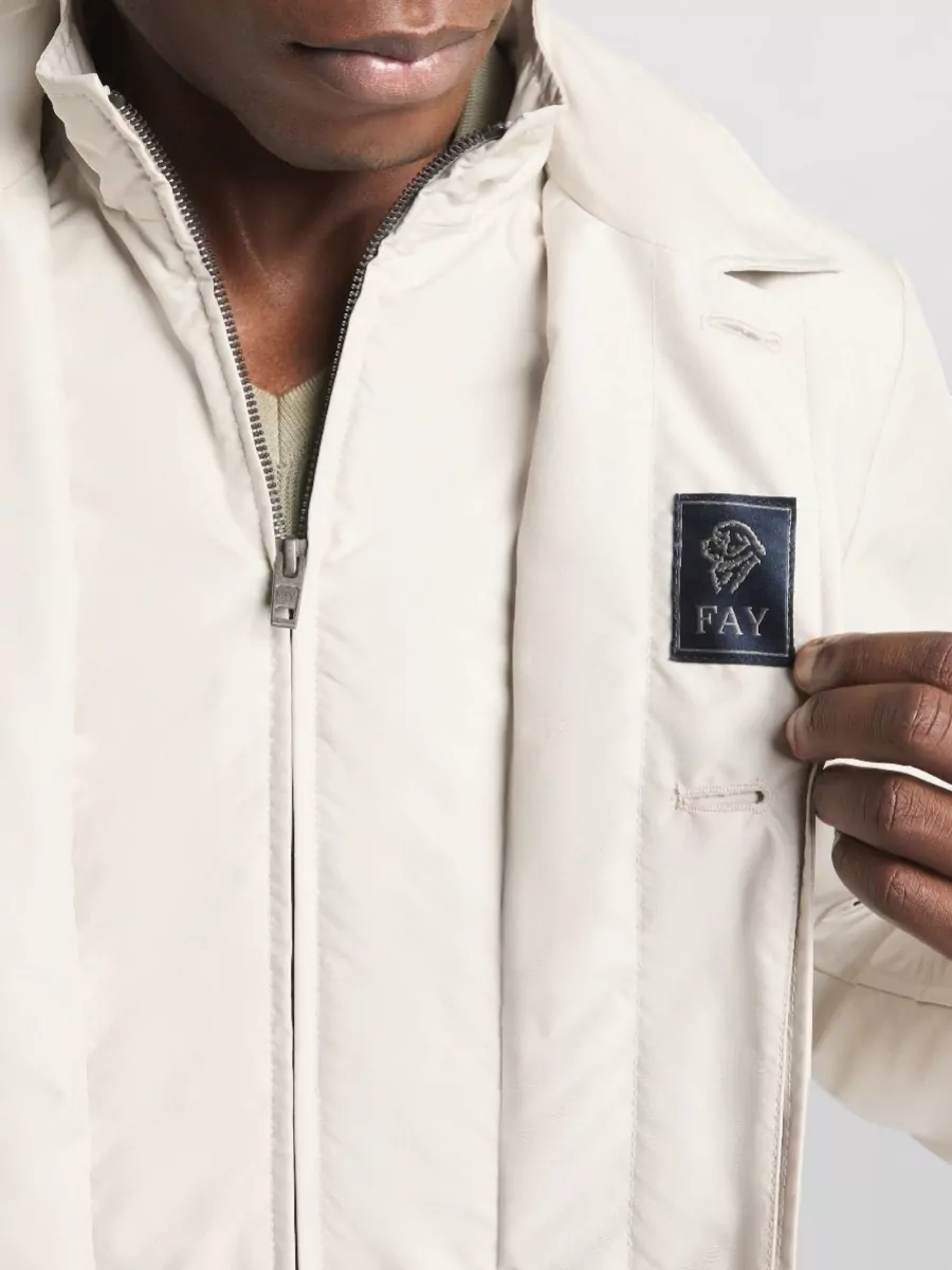 Fay Coat Buttoned Cuffs Front Pockets Notched Lapel