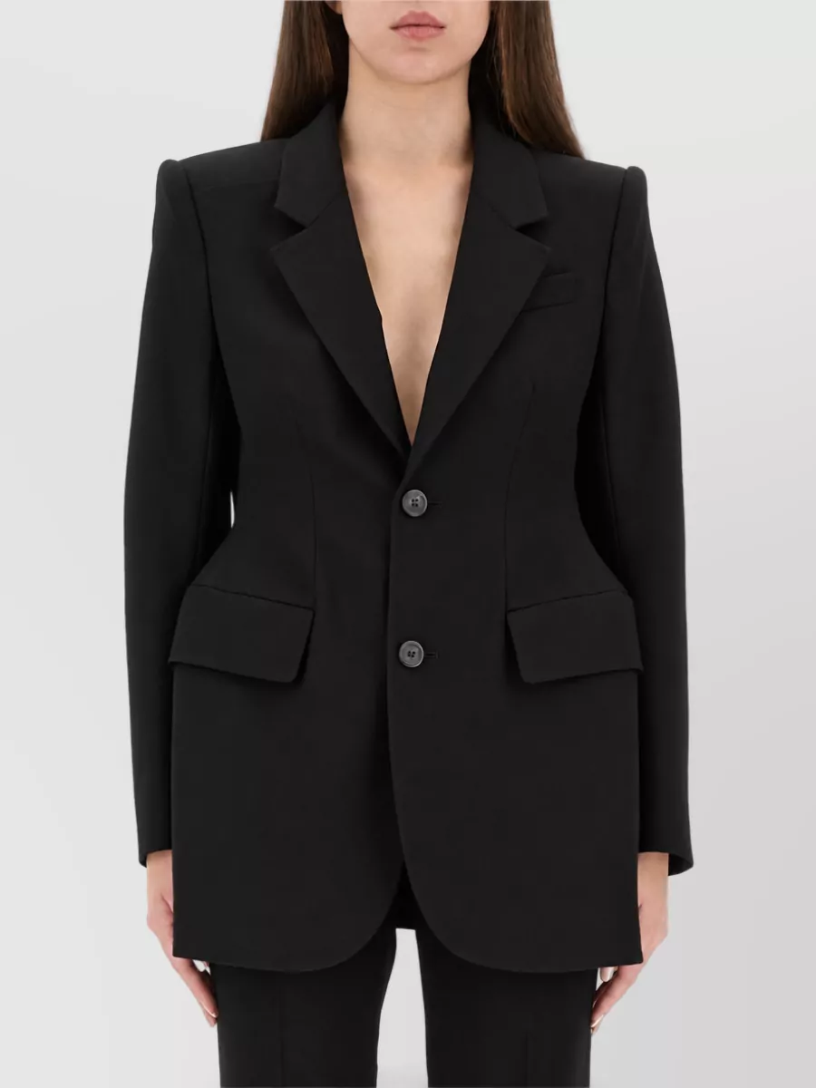 Balenciaga Virgin Wool Hourglass Suit Jacket