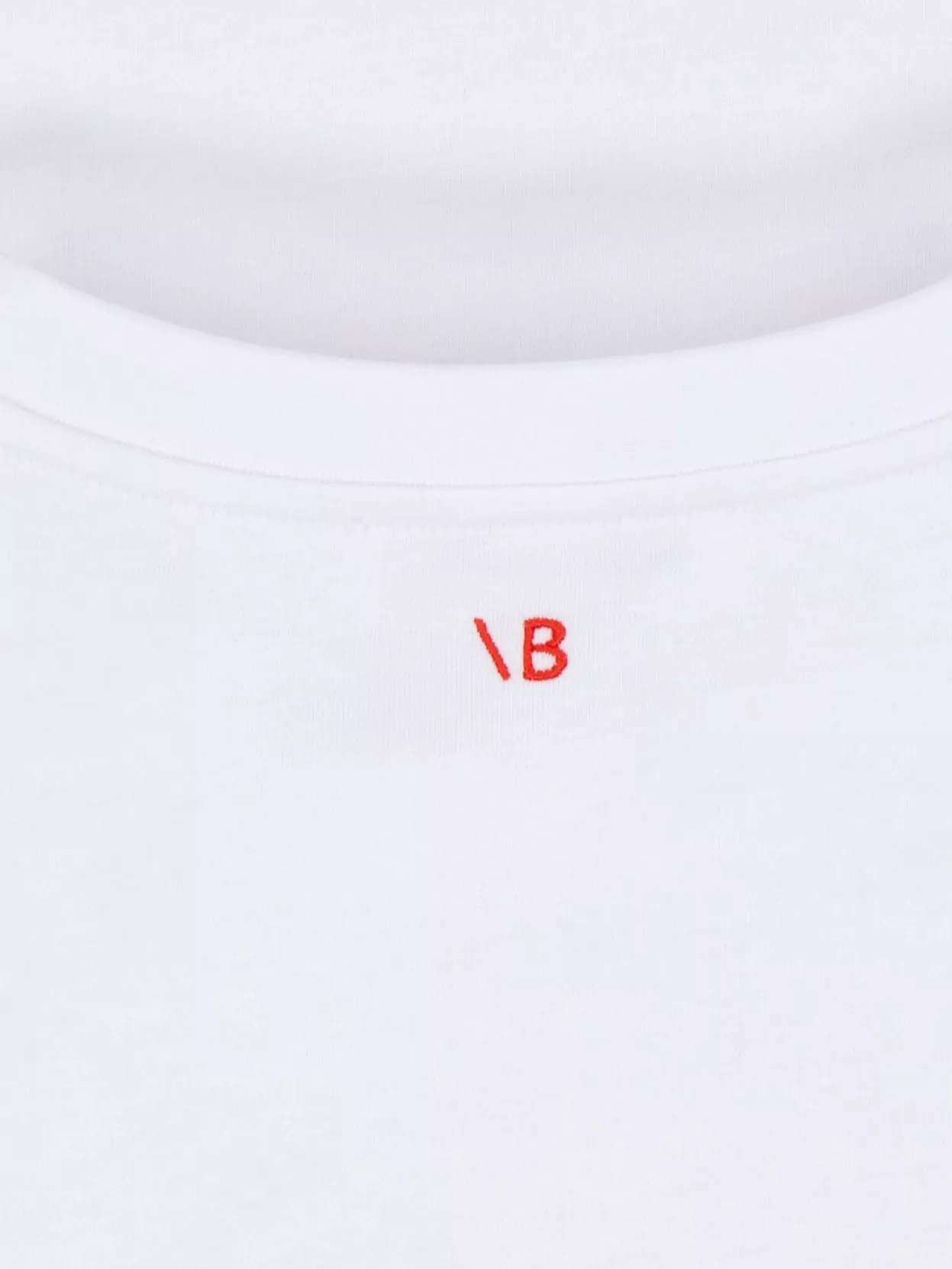 Victoria Beckham Crew Neck Graphic Print Short Sleeves Top In White