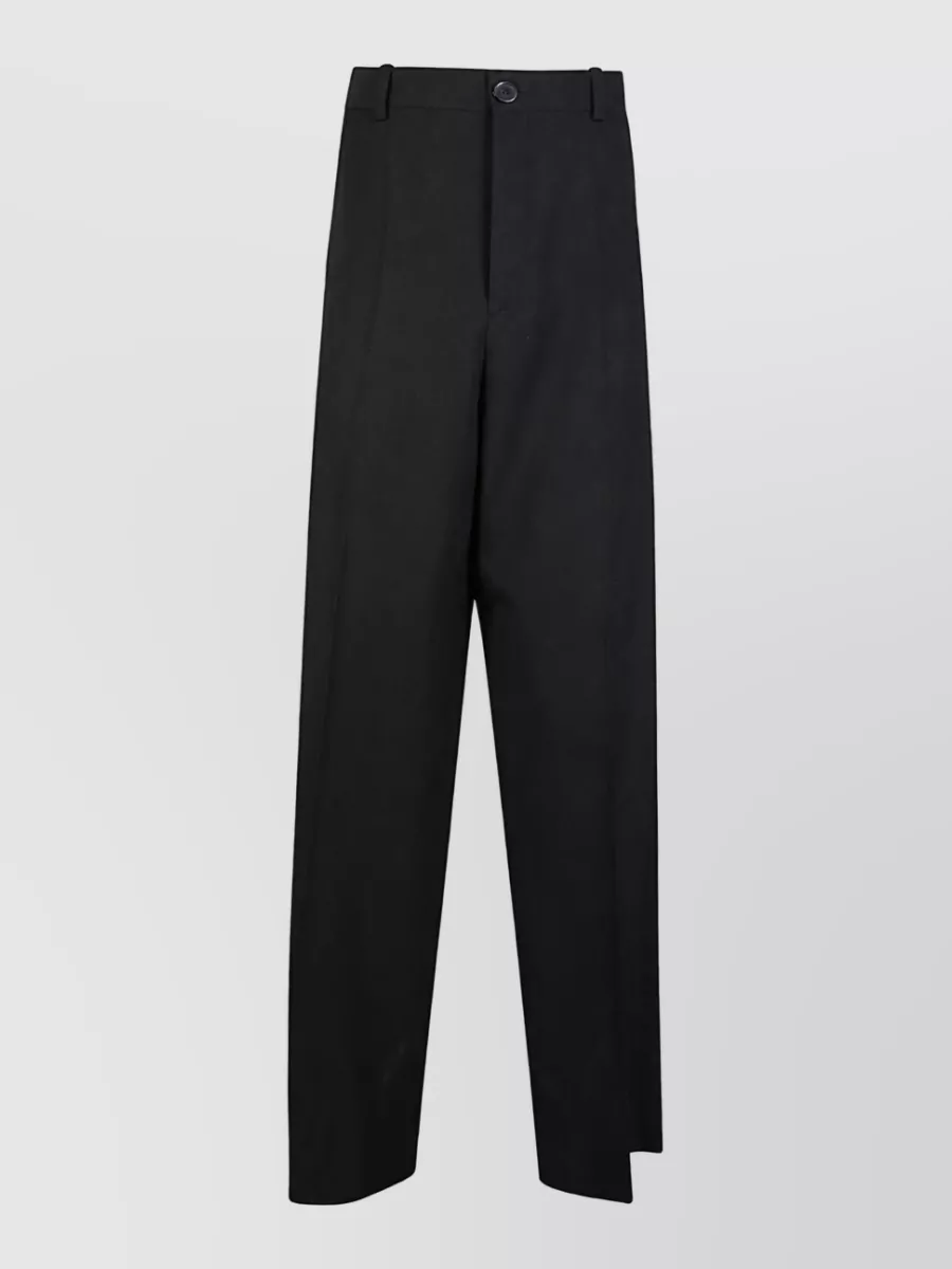 Balenciaga Wool Oversized Wide-Leg Trousers