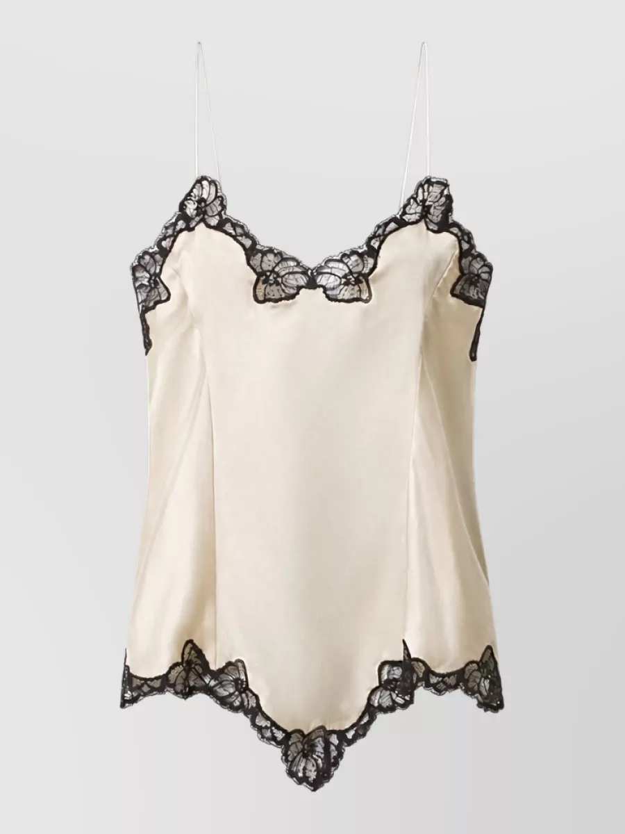 Isabel Marant silk floral-print lace-trim swimsuit
