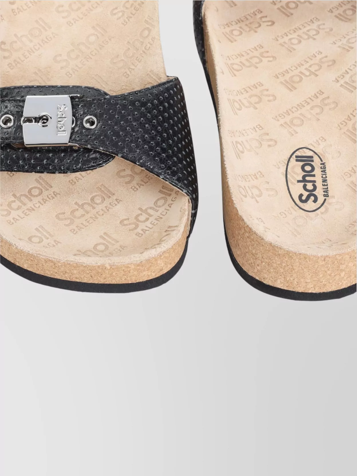Balenciaga Round Toe Leather Sandals
