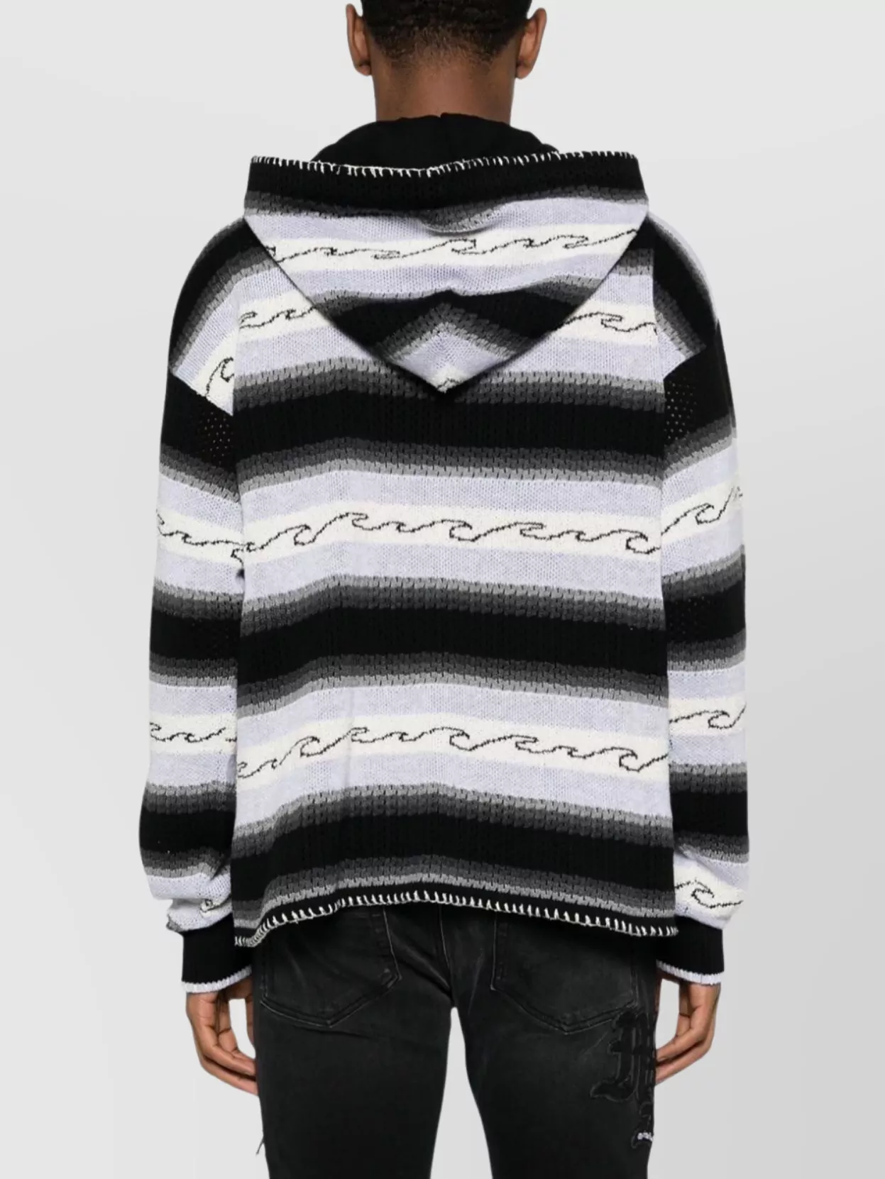 Amiri Striped Knit Hooded Sweater