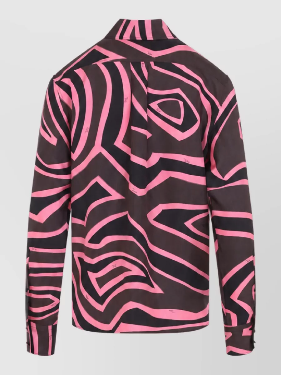 Pucci Silk Printed Long-Sleeve Shirt