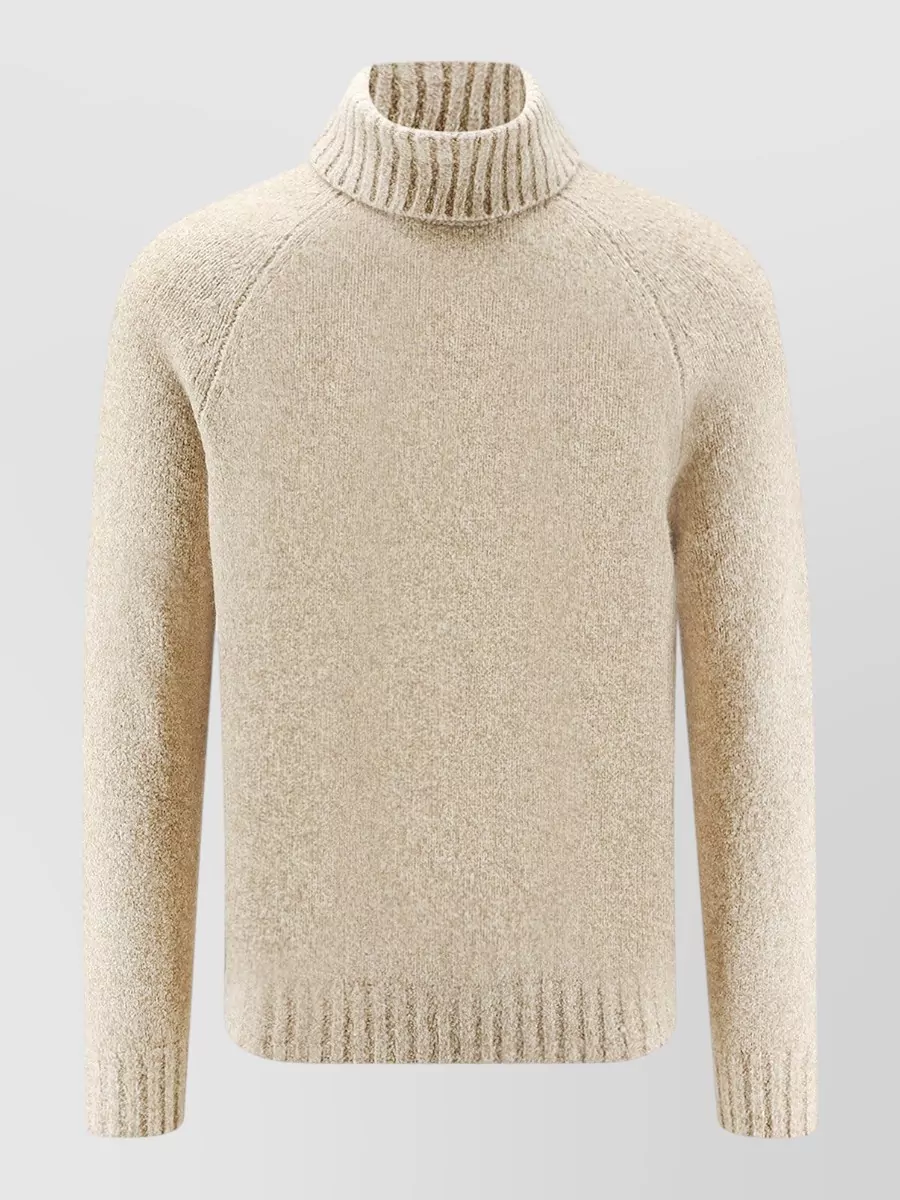 Brunello Cucinelli cashmere silk wool ribbed turtleneck sweater