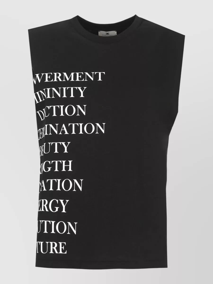 Elisabetta Franchi Cotton sleeveless printed knitted top