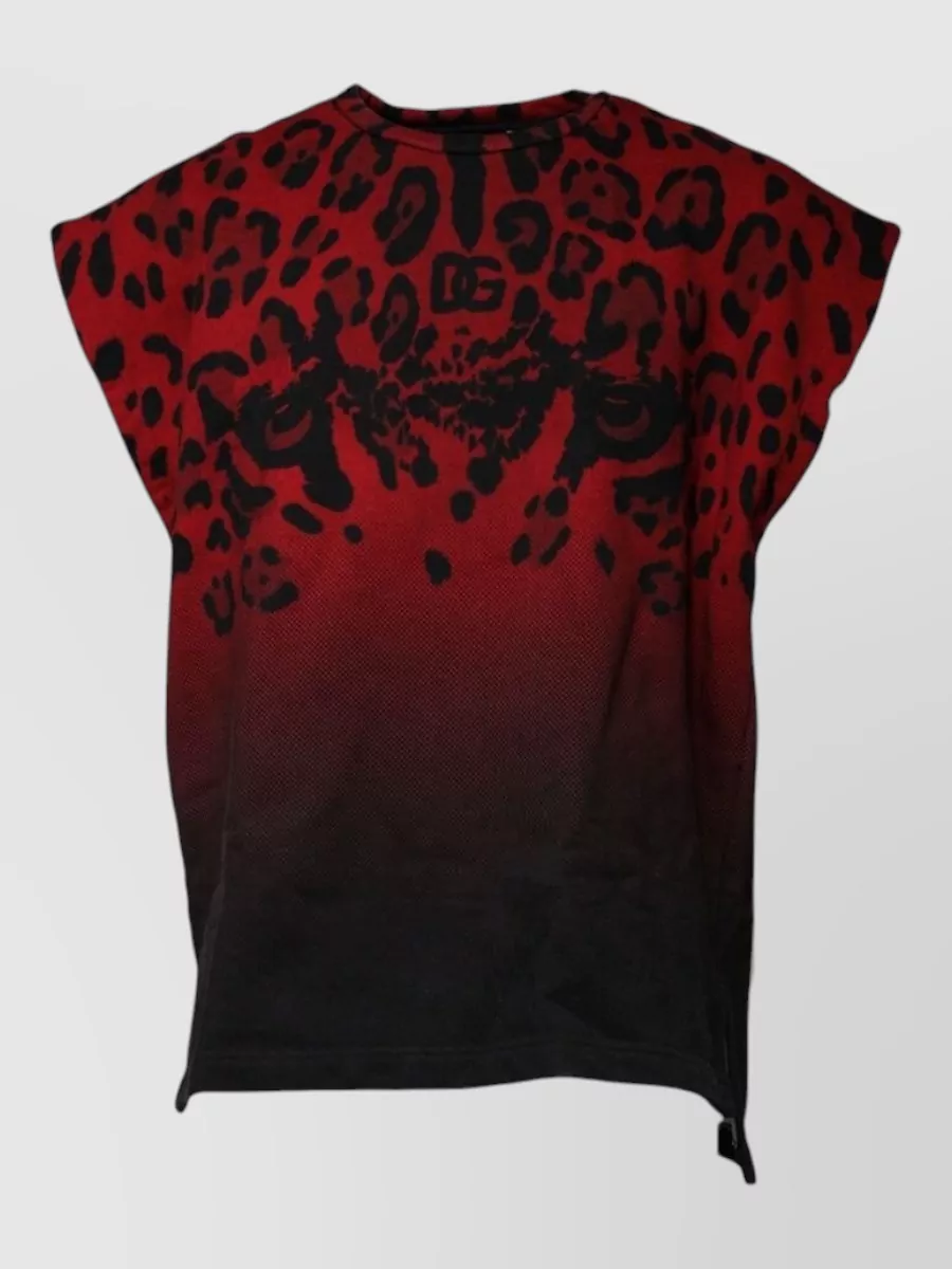 Dolce&Gabbana cotton leopard-print sleeveless t-shirt