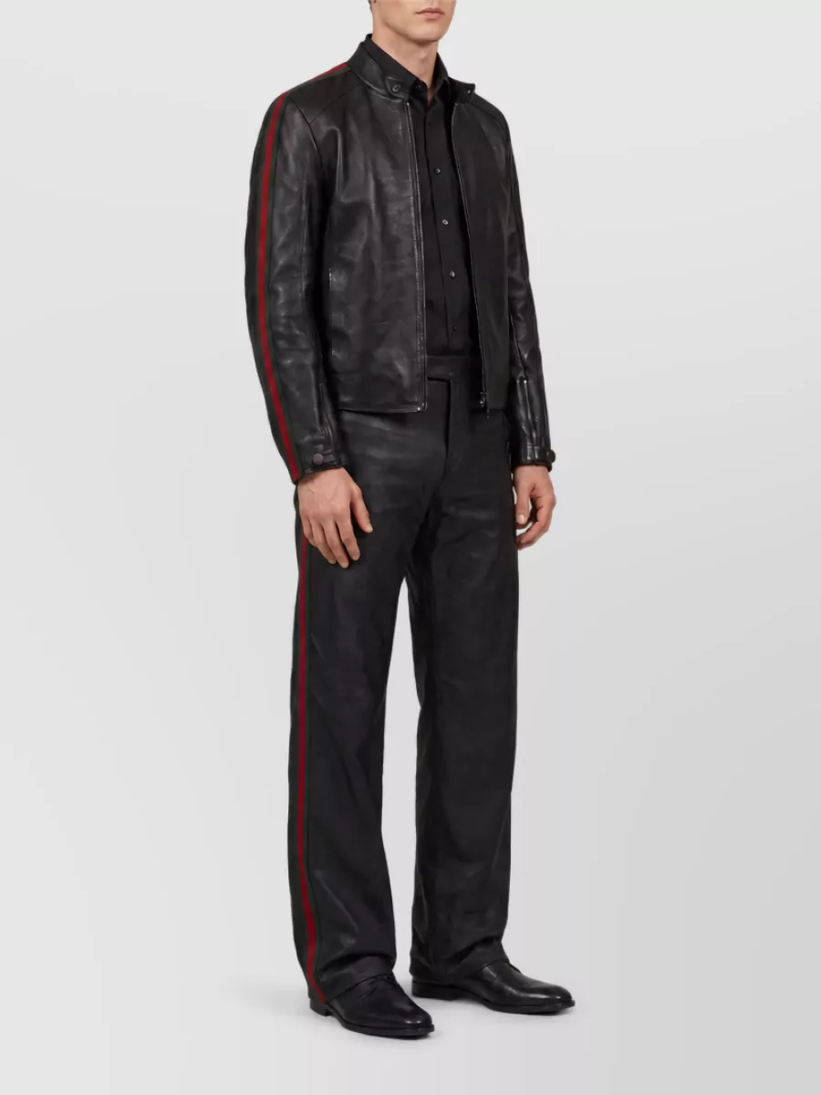 Gucci Coated Denim Mid-Rise Wide-Leg Trousers
