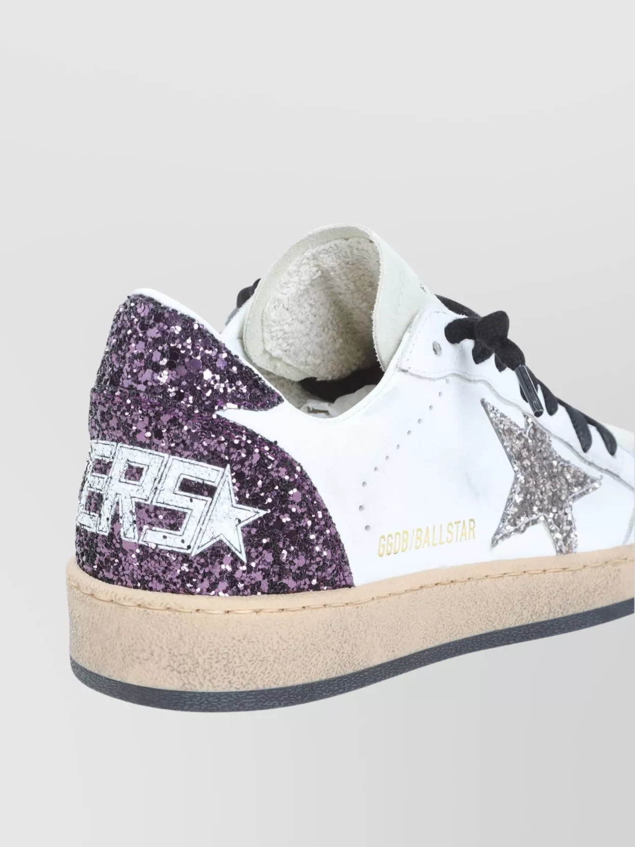Golden Goose Ballstar Sequinned Logoed Sneakers In White