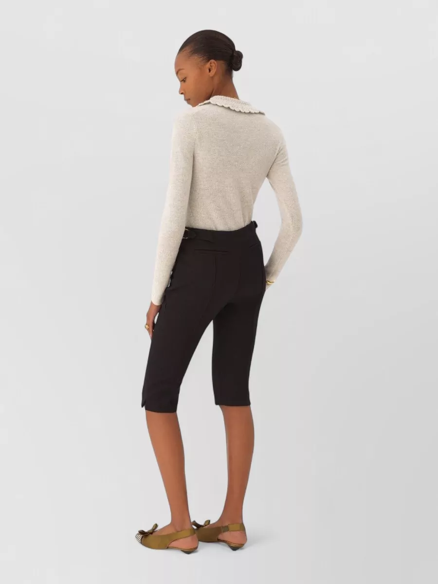 Chloé Wool Fitted Logo Cardigan