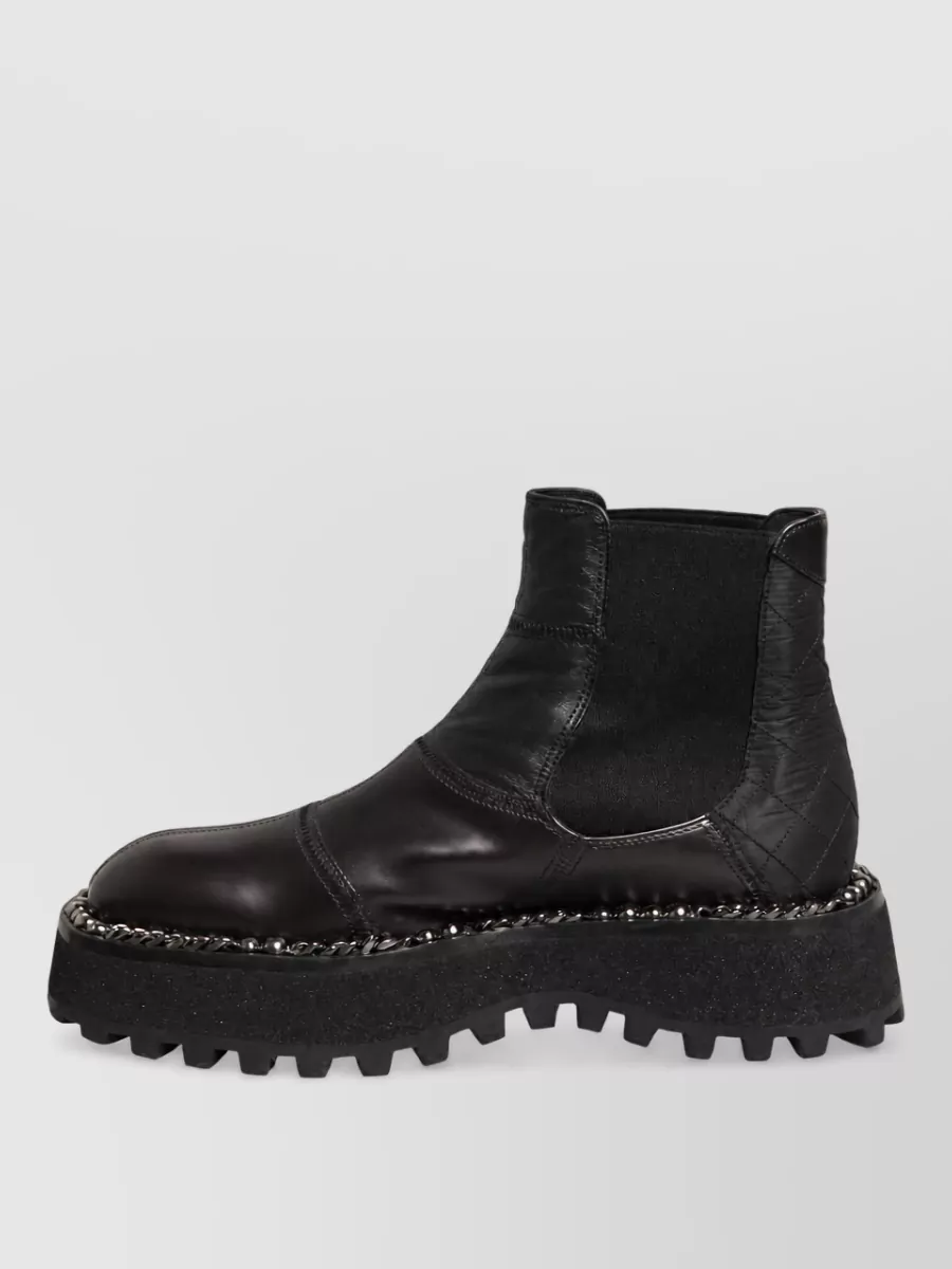 Dolce&Gabbana leather slip on chelsea boots