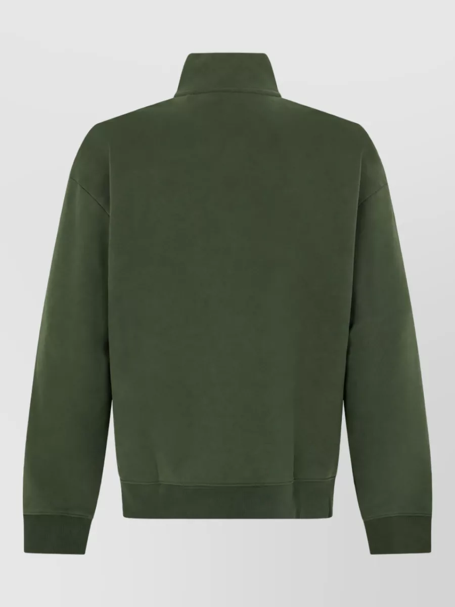 Boss Cotton Long-Sleeve Half-Zip Sweater