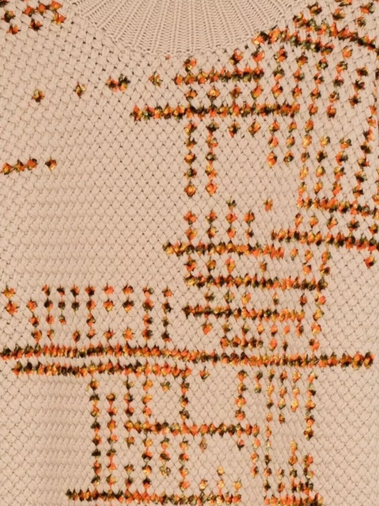 Dries Van Noten Textured Knit Sweater Abstract Design